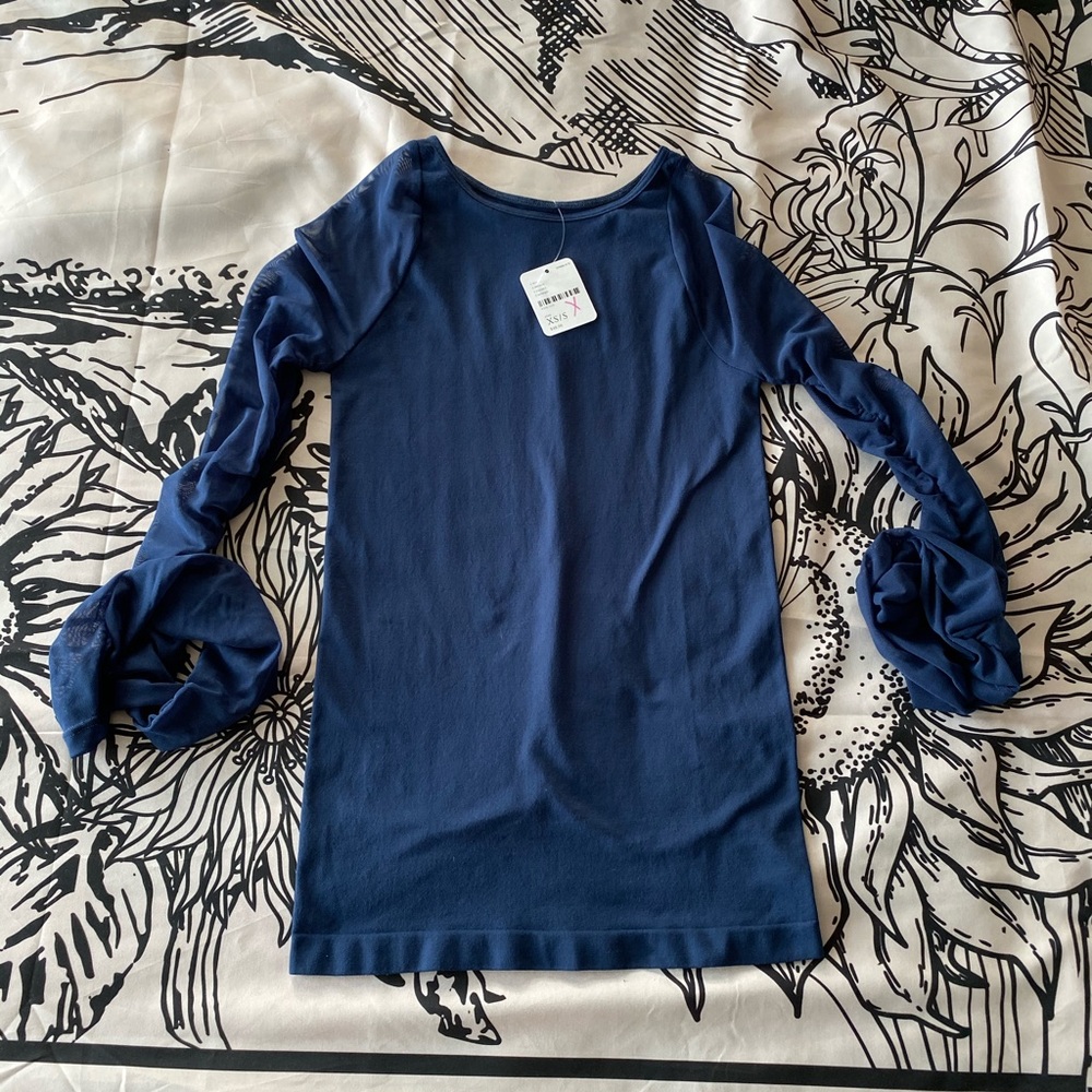 Free People Navy Layering Top
